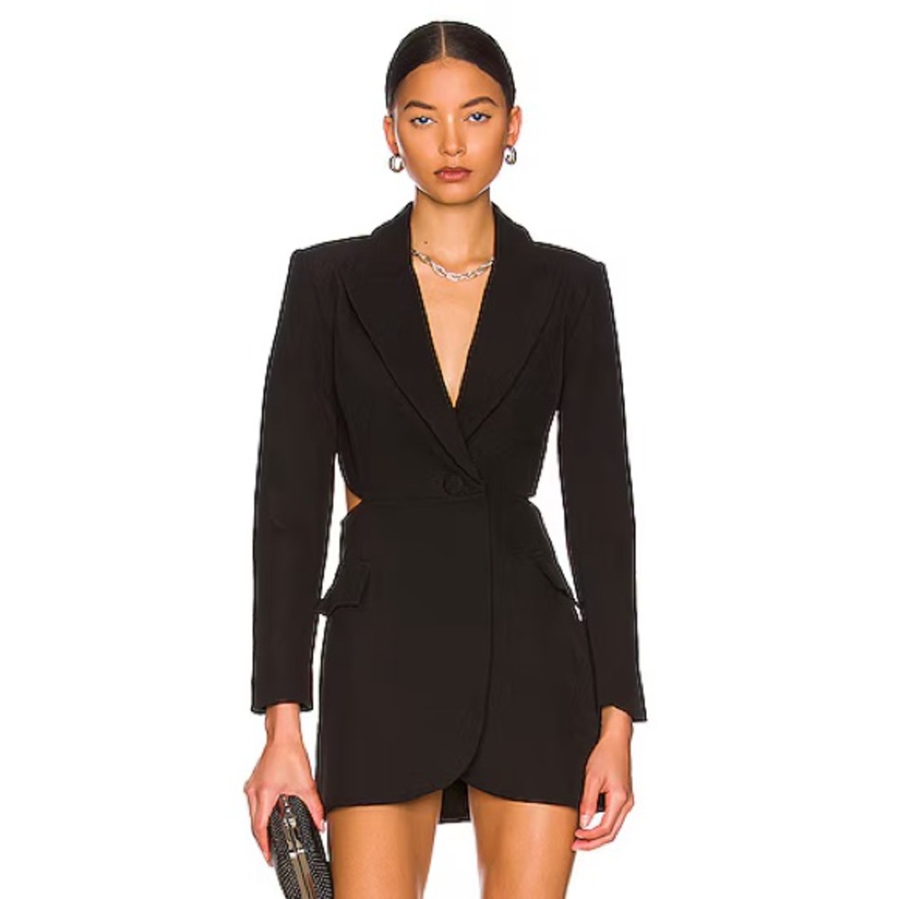 Revolve NBD Domino Black Blazer Dress